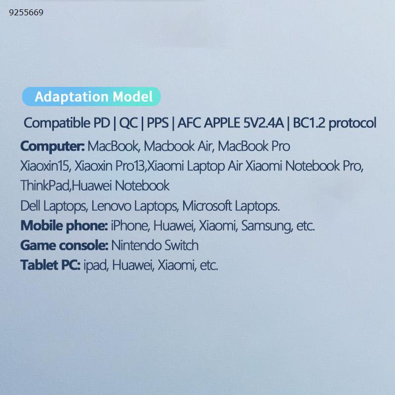 100W GaN 3C+1A Gallium Nitride Charger Supports iPhone 13 Mobile Phone and Tablet Multi-socket Fast Charge at the Same Time White Charger & Data Cable 100W 3C+1A