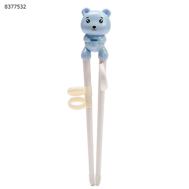 DUOLADUOBU Children's Three-dimensional Learning Chopsticks Cartoon Practice Chopsticks BabyTrainingChopsticks Feeding Tableware (bear blue) Other 72052