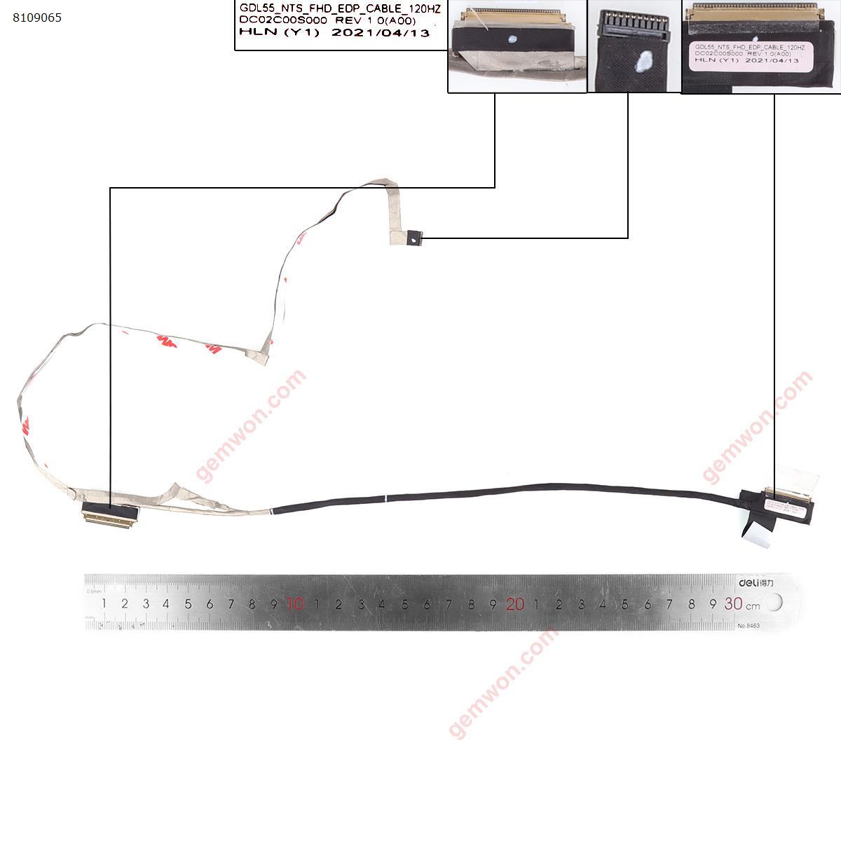 DELL InspironG15 5510 5511 5515. LCD/LED Cable 6RH1H DC02C00S000