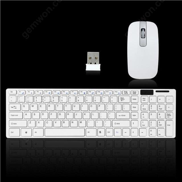 Picture of Slim 102 Keys Wireless Keyboard Mouse 2.4GHz Wireless Keyboard and Mouse Combo For Mac Pc Windows 7/8XP/Vista/2000/98/95/NT/ME  black