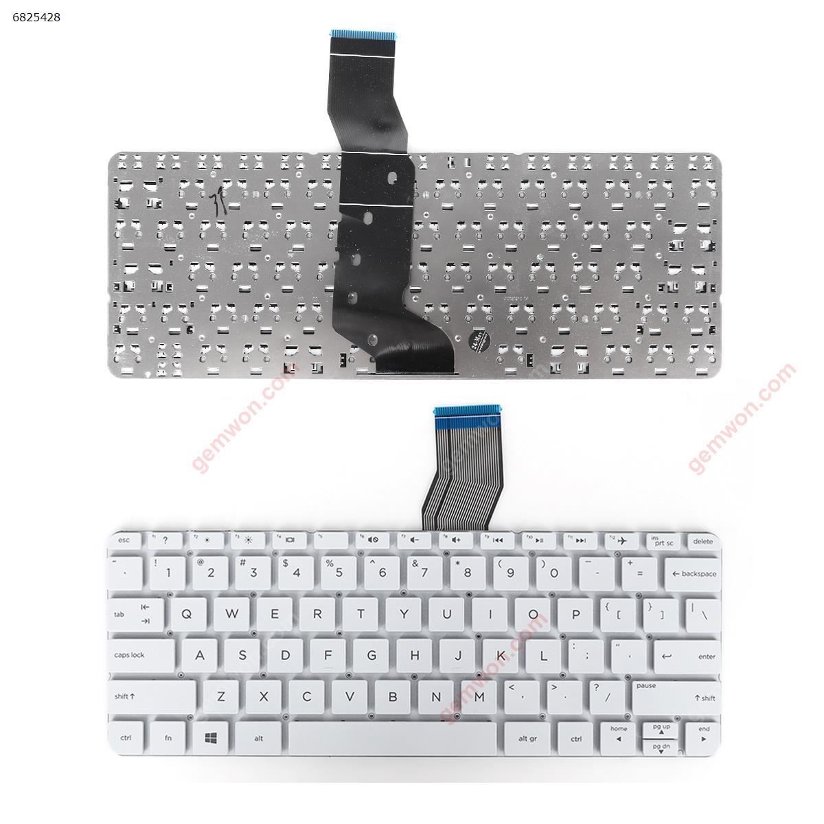 HP Stream 11-AH 11-AH012DX 11-AH013WM 11-AH110NR 11-AH117WM WHITE (Win8)) US V135202GS1 US PK131A61C00 Laptop Keyboard (OEM-B)