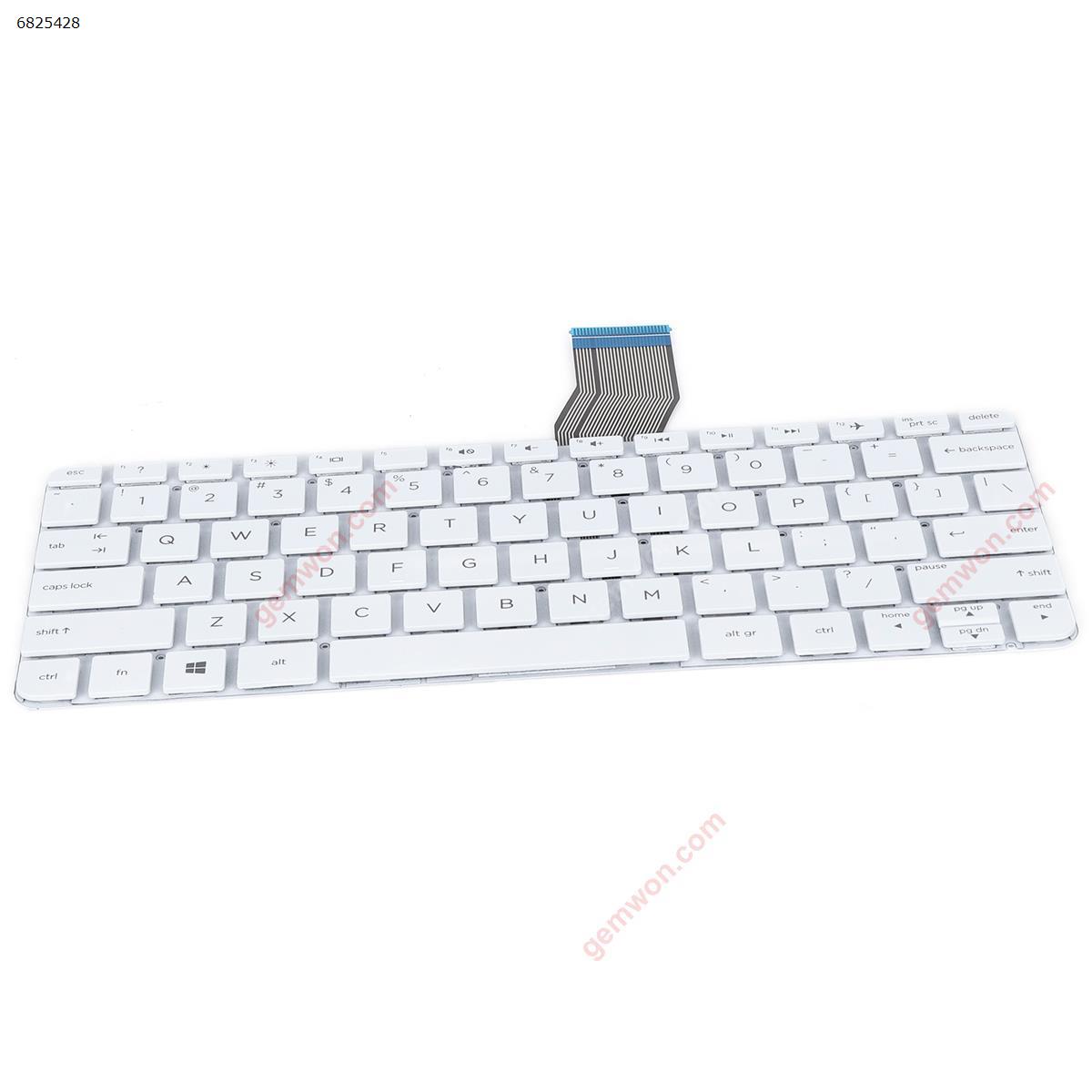 HP Stream 11-AH 11-AH012DX 11-AH013WM 11-AH110NR 11-AH117WM WHITE (Win8)) US V135202GS1 US PK131A61C00 Laptop Keyboard (OEM-B)