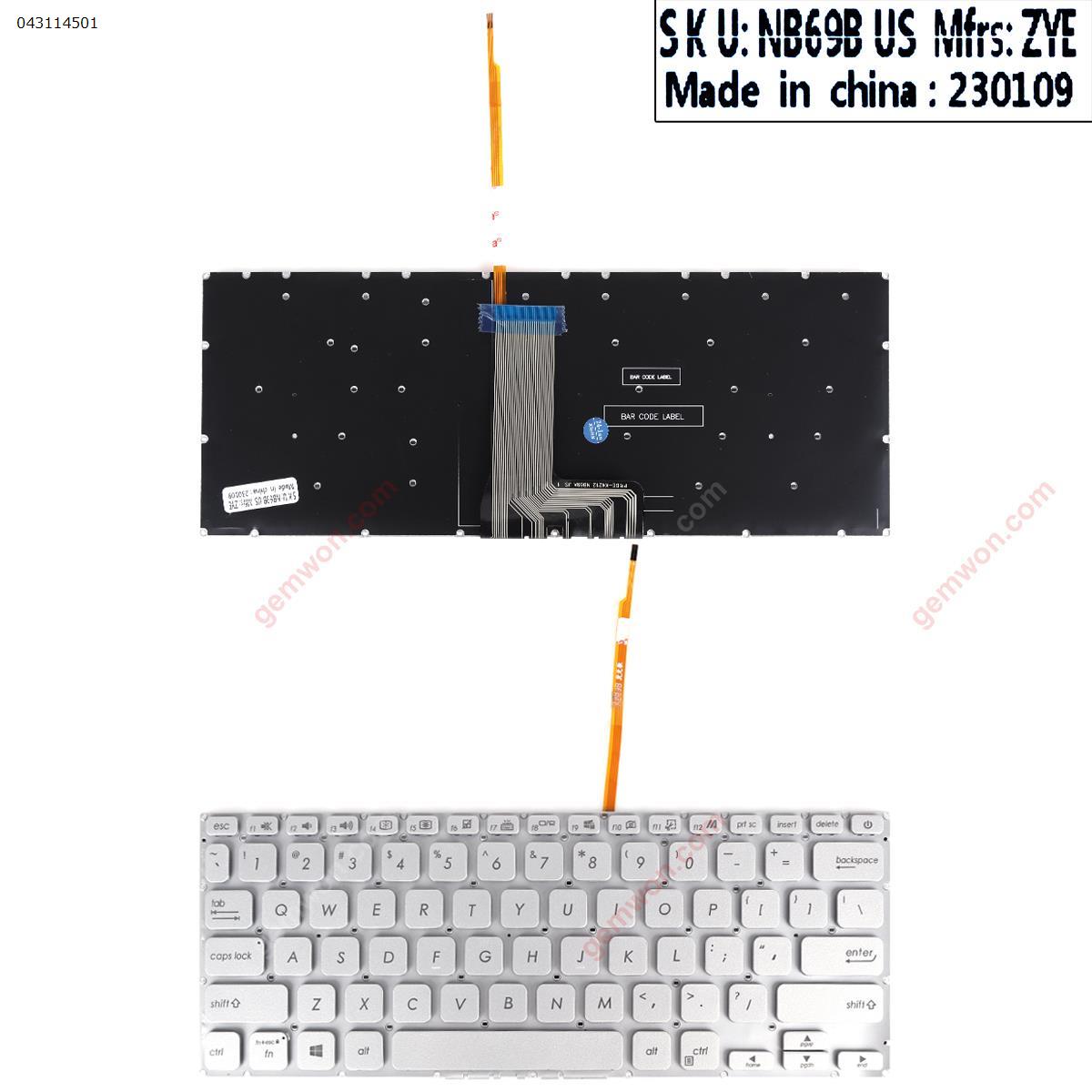 ASUS X415 SILVER (Backlit,Without FRAME,WIN8) OEM  13-0248D-WX01-007