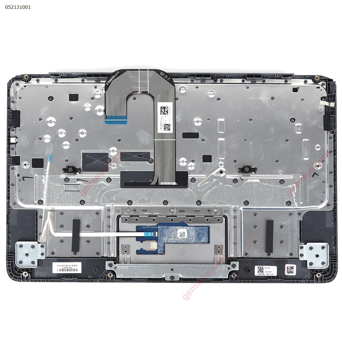 HP Chromebook 11 G6 EE palmres with US Keyboard case Upper cover BLACK （with touchpad） Cover L14921-001