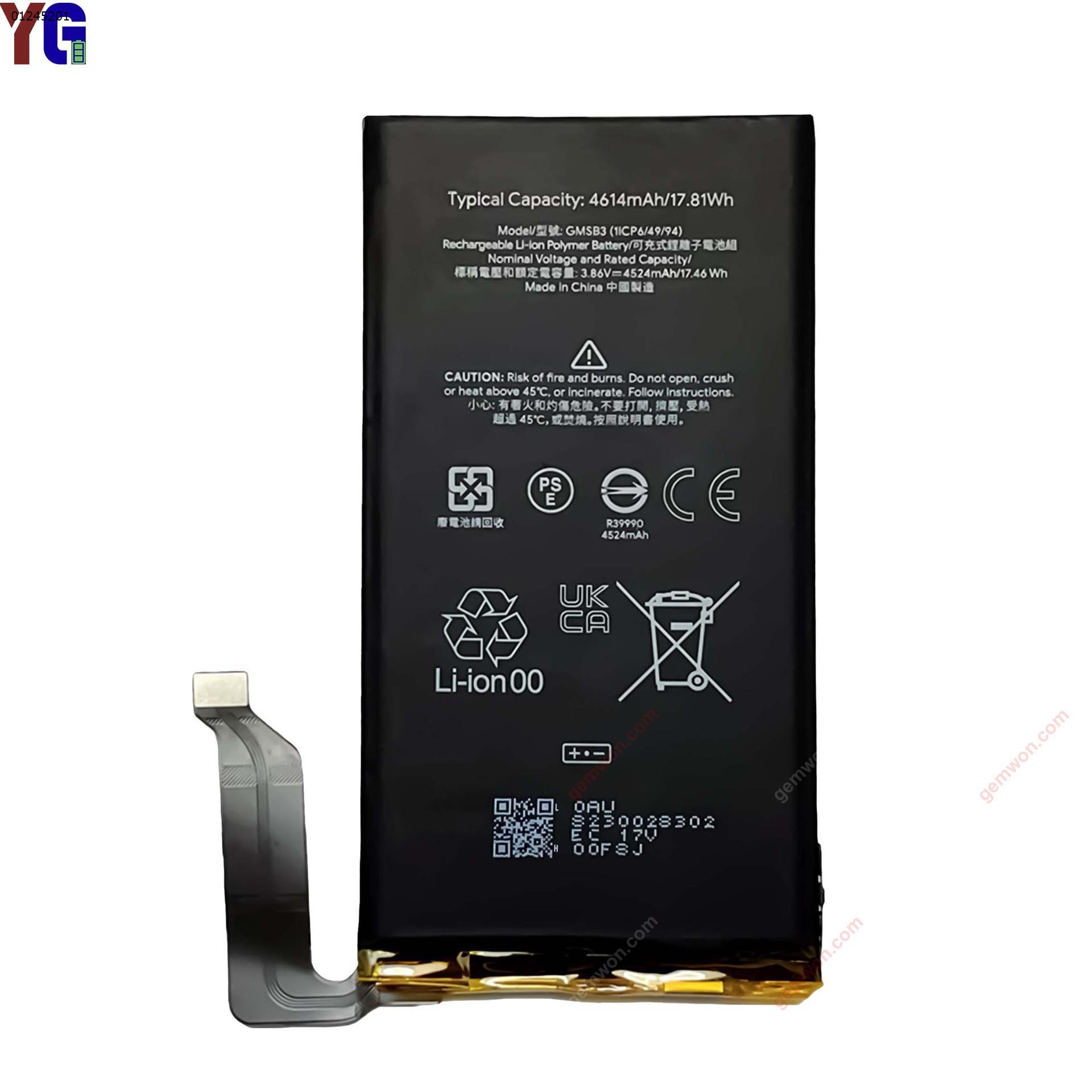 Google Pixel 6 GMSB3 Replacement Li-ion Battery G9S9B GB7N6 GR1YH 4614mAh 3.86V Battery GMSB3