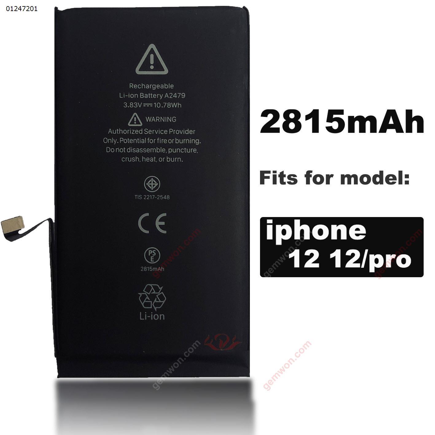 Battery for Apple iPhone 12 / 12 Pro 12Pro A2479 A2172 A2341 3.83V 2815mAh  Replacement Battery Battery A2479