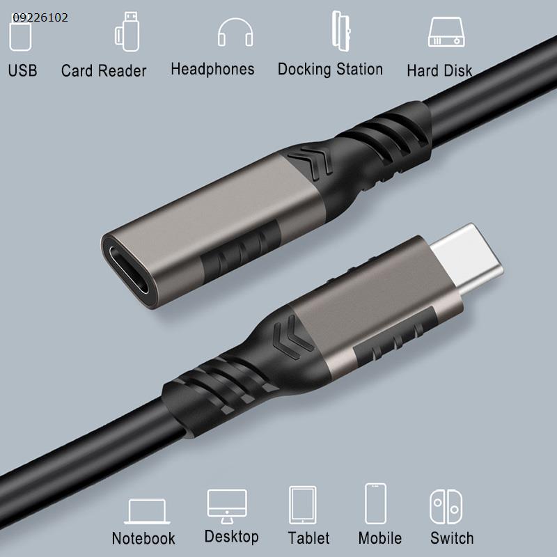 [240W 1M] Type-c extension cable Male to female 20Gbps data cable USB3.24K projection cable to PD240W charging cable Charger & Data Cable PQ067