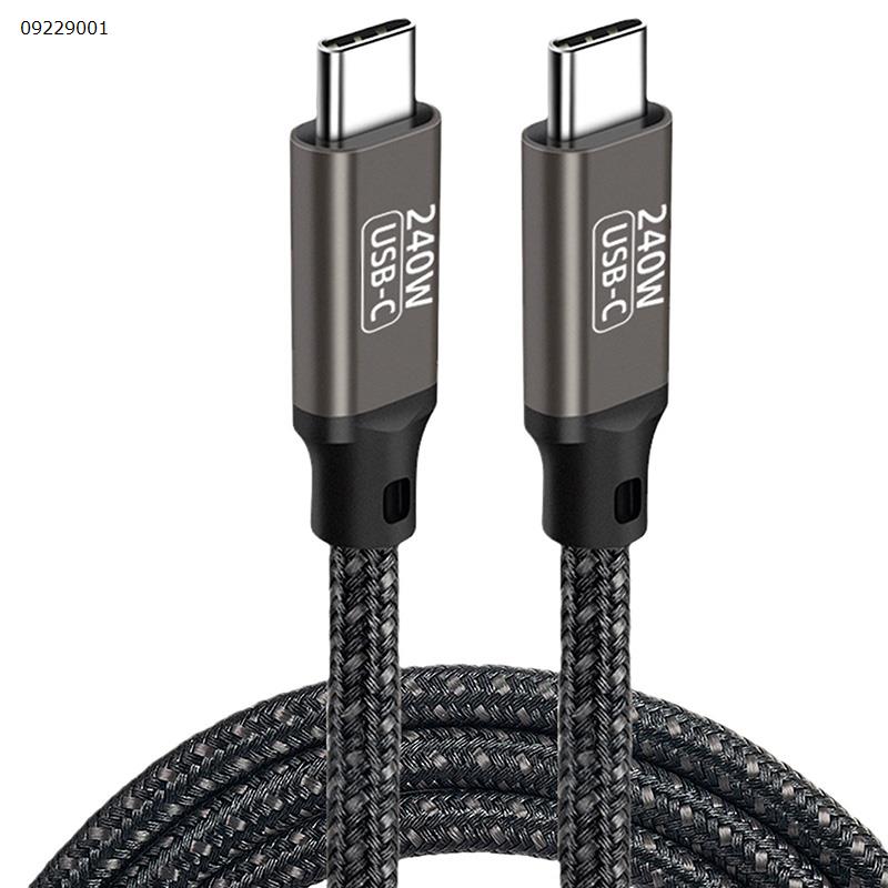 [1m 5A 240W] PD240W Fast Charge cable Type-C to C data cable Dual-head compatible with emarker chip data cable PD3.1 Fast charge protocol 480mbps data transmission Charger & Data Cable PQ101-240W