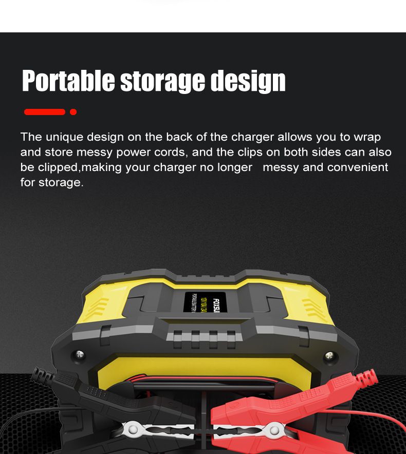 10A portable 12V 24V motorcycle battery charger, portable car battery charger  FPT-100