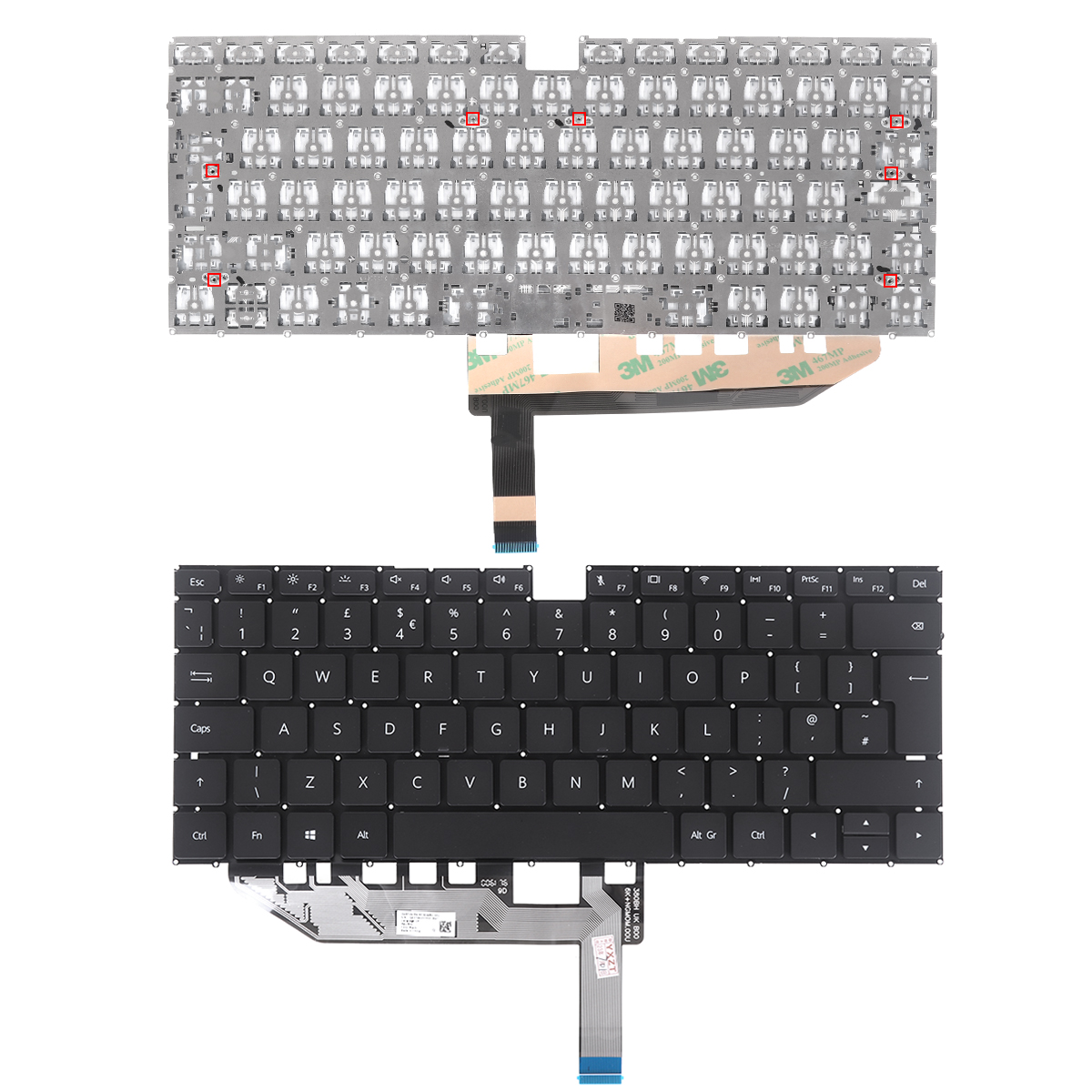 Black HUAWEI MateBook X EUL-W19P W19 BLACK UK N/A Laptop Keyboard ()