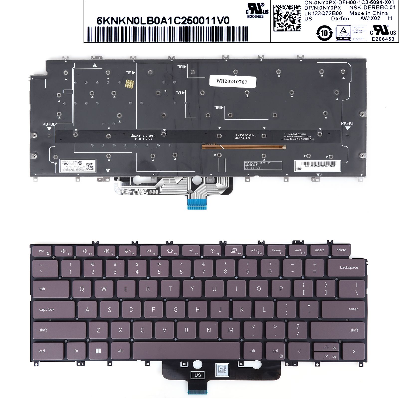 DELL XPS 9315 Purple（Backlit）  N/A