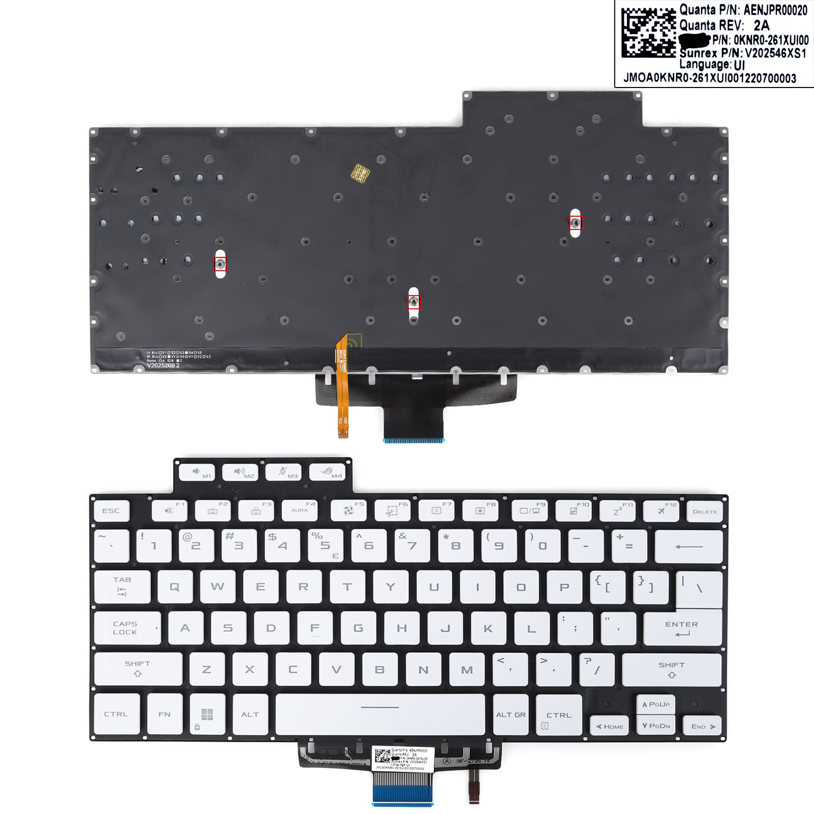 ASUS Zephyrus G15 GA503 GA503Q GA503QR GA503QS M16 GU603H WHITE(backlit win8)  N/A