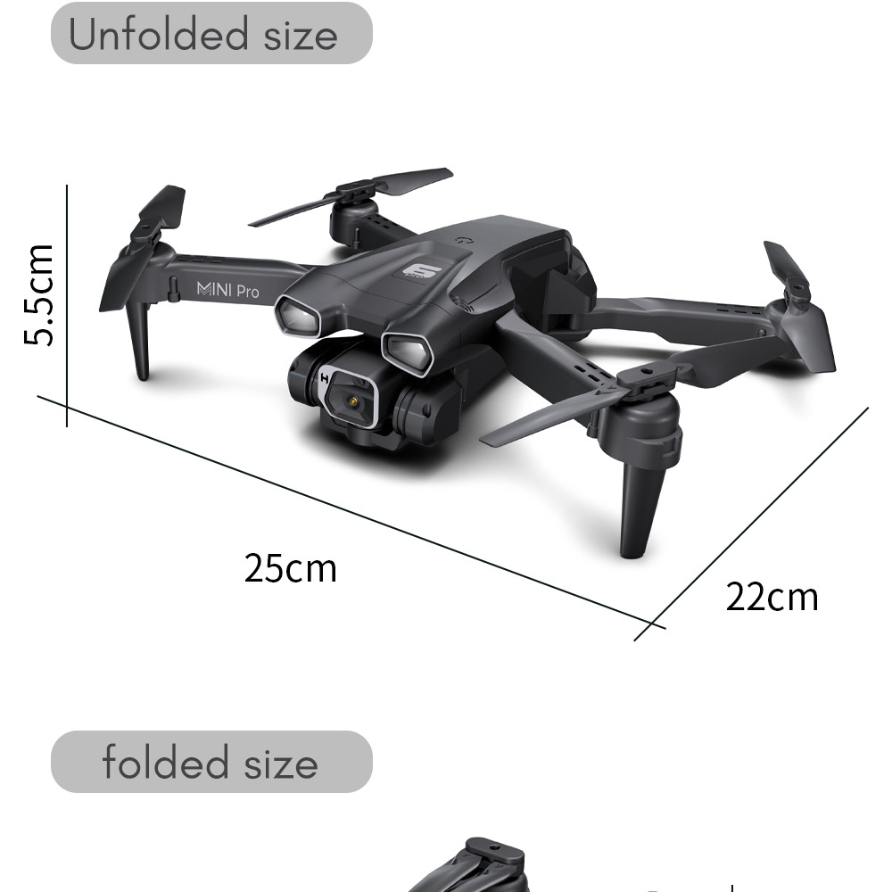 Hd aerial photography folding drone remote control aircraft quadcopter long endurance dual camera storage bag  H66