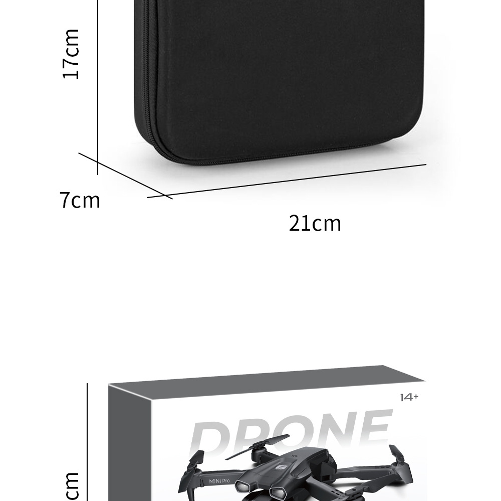 Hd aerial photography folding drone remote control aircraft quadcopter long endurance dual camera storage bag  H66