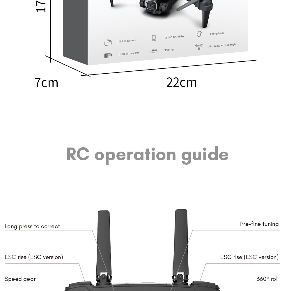 Hd aerial photography folding drone remote control aircraft quadcopter long endurance dual camera storage bag  H66