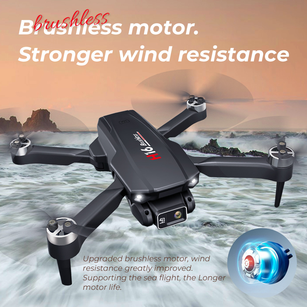 Drone brushless motor aerial photography optical flow hovering quadcopter cross-border drone remote control aircraft dual lens  H16