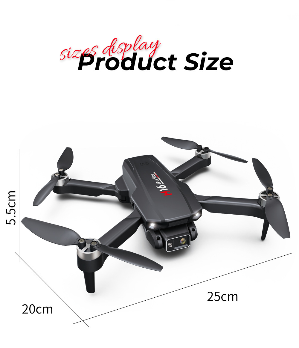 Drone brushless motor aerial photography optical flow hovering quadcopter cross-border drone remote control aircraft dual lens  H16