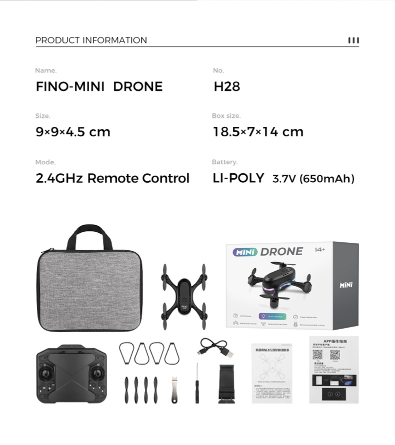 drone Mini aerial drone dual lens optical flow running quadcopter optical flow dual lens  H28