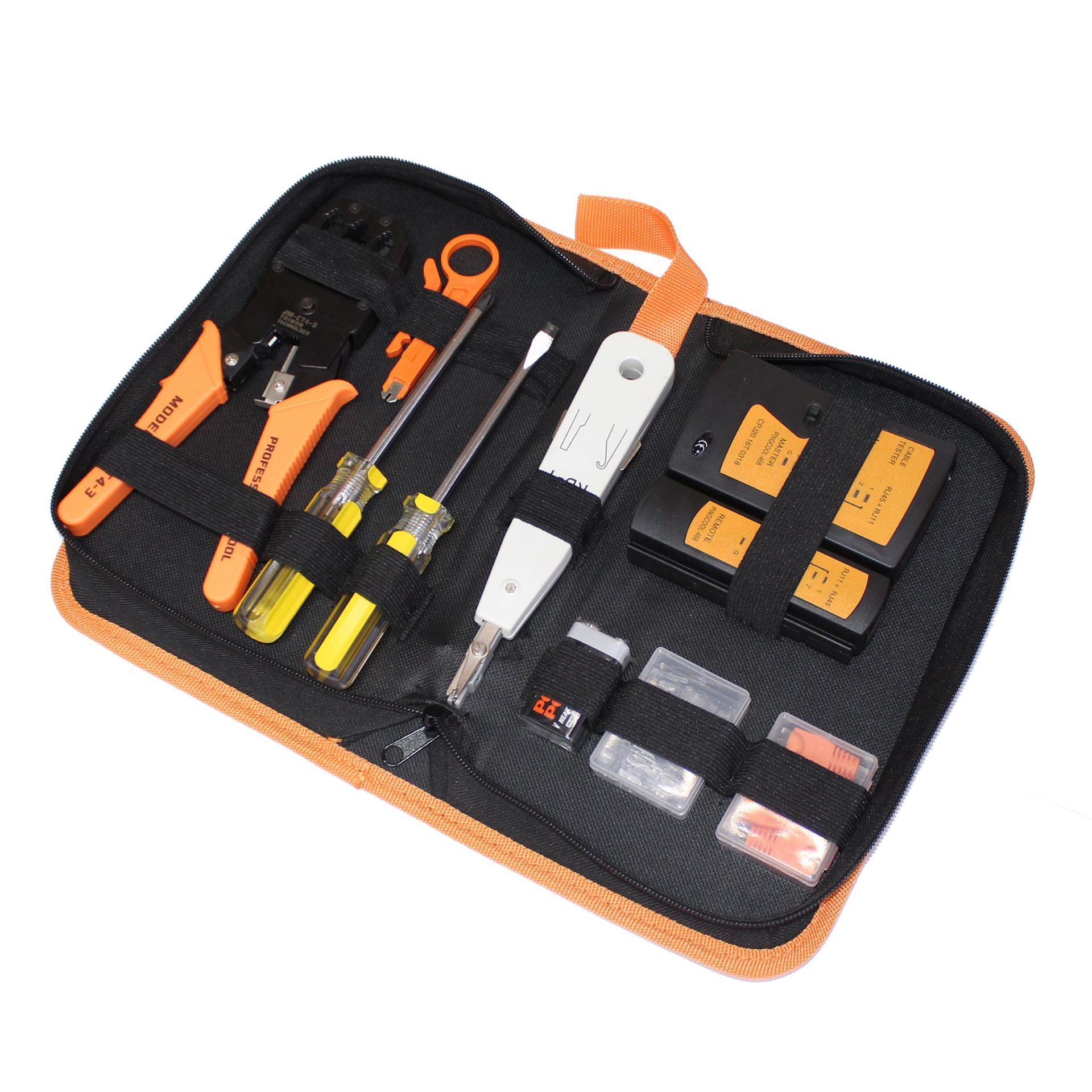 9-piece network tool repair kit PS-P10 Home engineering wiring Network cable measuring wire stripper kit Repair Tools PS-P10