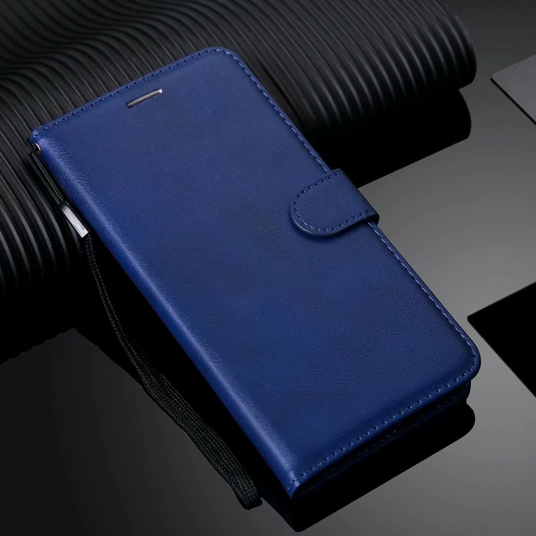 Blue Small Sheep Pattern Phone Leather Case Suitable for Huawei P30 Pro Solid Color Flip Card Insert Wallet Protector  P30 Pro