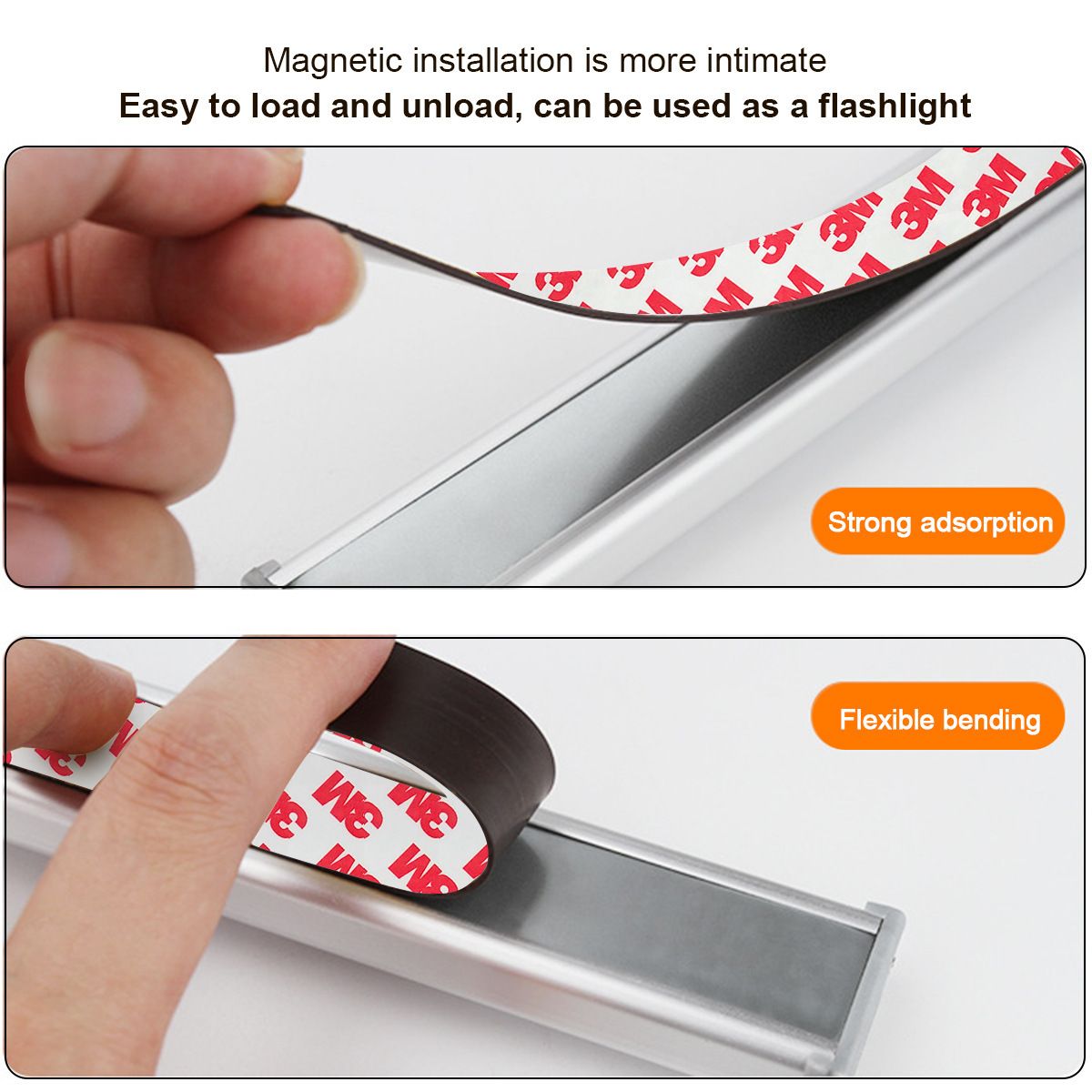 Intelligent human body induction magnetic cabinet light, no wiring required, long battery life charging, three-color light wardrobe, kitchen wine cabinet, display cabinet, 5V1A charging  CG15-51