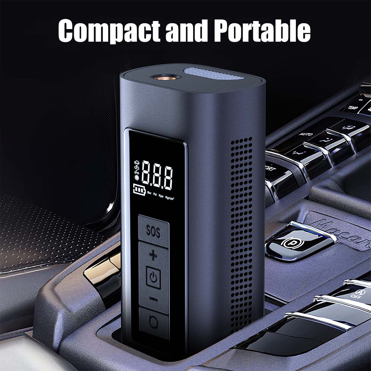 Car wireless digital display air pump portable car tire small air pump electric hand-held inflator Auto Repair Tools BM-AP08