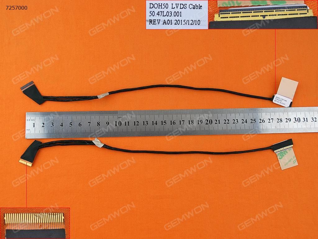 DELL Inspiron 15 7000 7537 DOH50 40pin，OEM LCD/LED Cable 50.47L03.001 0DCXMF    50.47L03.011