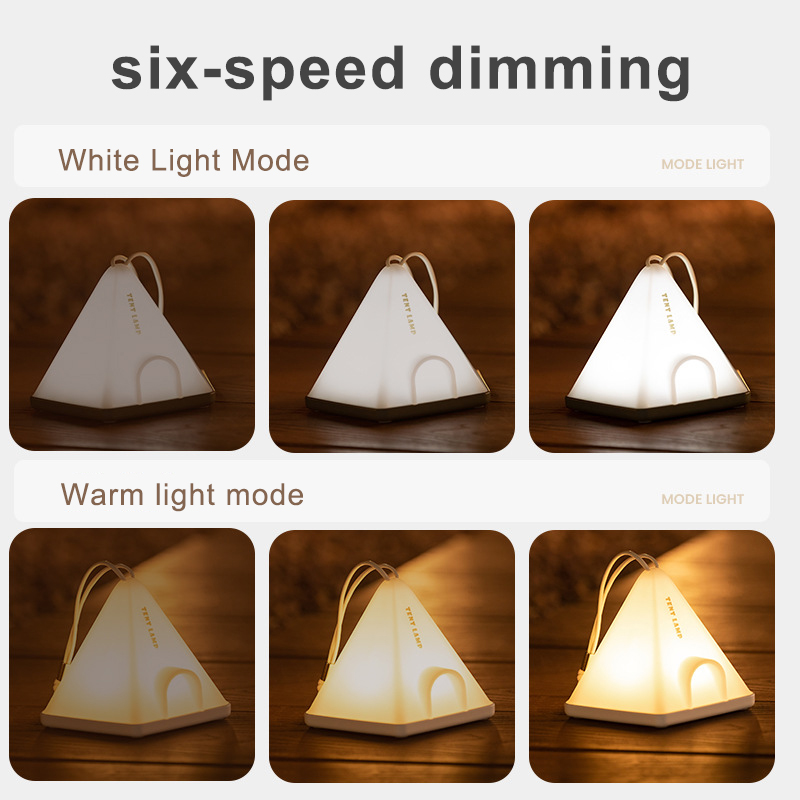 Green Camping tent night light, bedroom charging atmosphere light, minimalist bedside light, outdoor camping portable night light  ZAY-L05