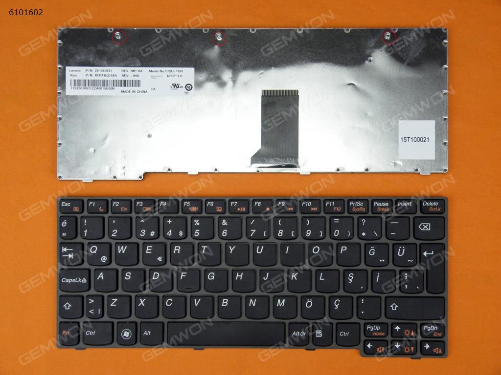 LENOVO U160 U165 GRAY FRAME BLACK TR 25-010631 KFRTBQ158A Laptop Keyboard (OEM-B)