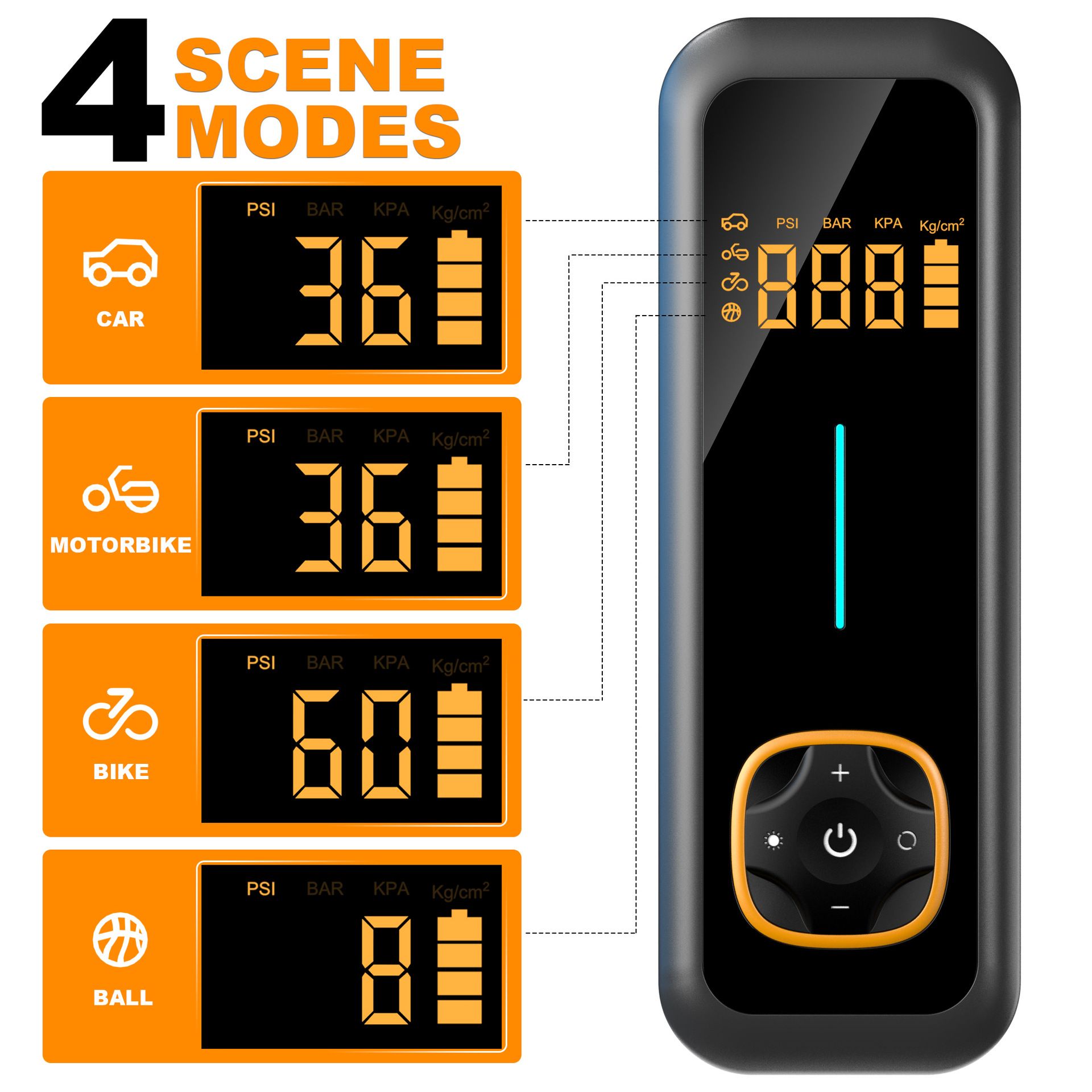 Portable auto tire pump Handheld wireless charging car air pump  CY80