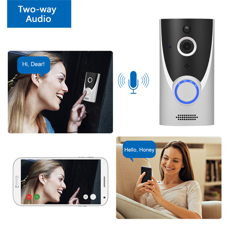 Doodle smart doorbell HD WiFi wireless 1080P visual doorbell remote cloud storage video two-way intercom Low power consumption  DDV-110