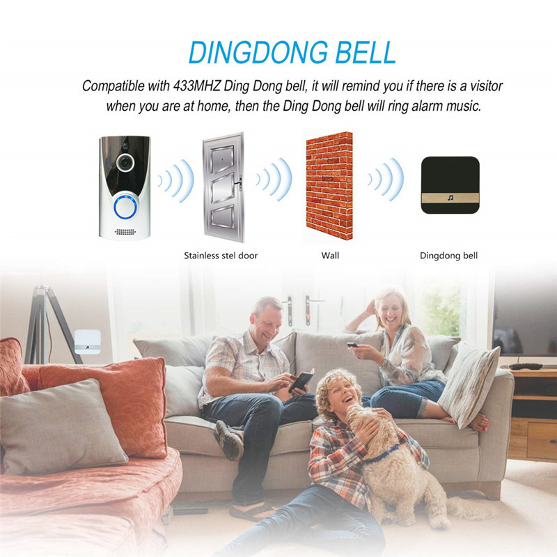 Doodle smart doorbell HD WiFi wireless 1080P visual doorbell remote cloud storage video two-way intercom Low power consumption  DDV-110