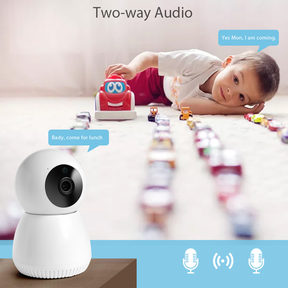 2 million pixel smart camera TUYA wireless smart home Snow man HD waterproof network fixed camera support two-way voice intercom, alarm push, Pinion control, mobile real-time video  AK8643