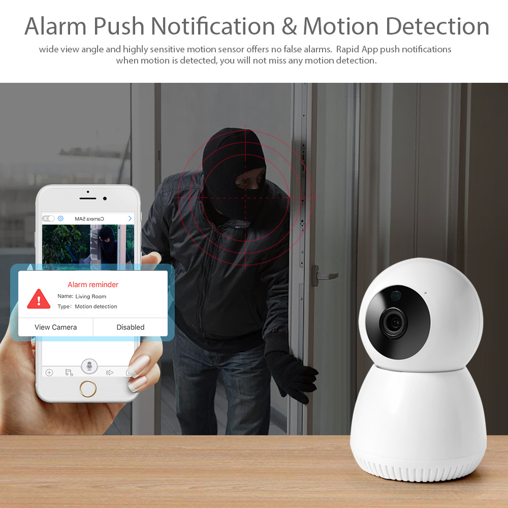 2 million pixel smart camera TUYA wireless smart home Snow man HD waterproof network fixed camera support two-way voice intercom, alarm push, Pinion control, mobile real-time video  AK8643