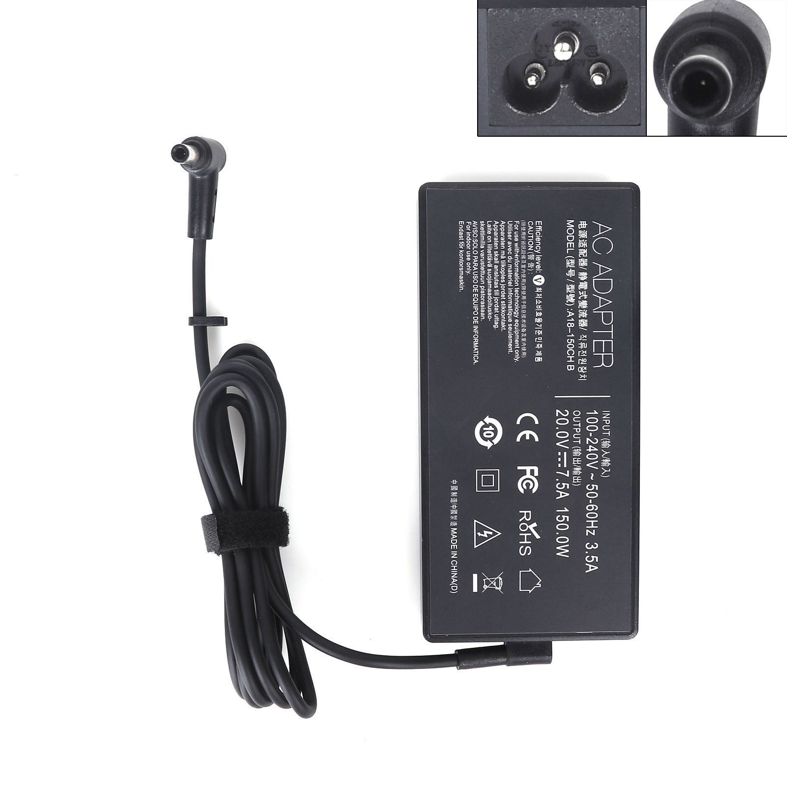 ASUS 20V7.5A 150W Φ6.0*3.7(High Copy) Laptop Adapter 20V7.5A 150W Φ6.0*3.7
