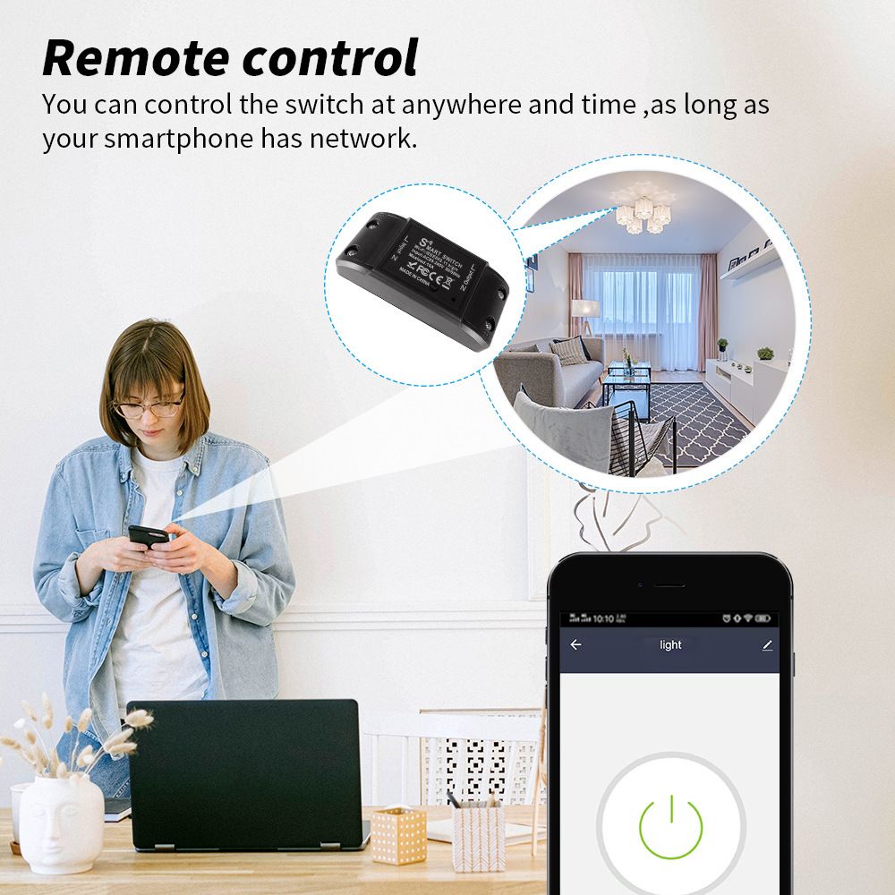 TUYA app wifi smart breaker mobile phone wireless remote control timing switch Smart home modification 10A  WHD06