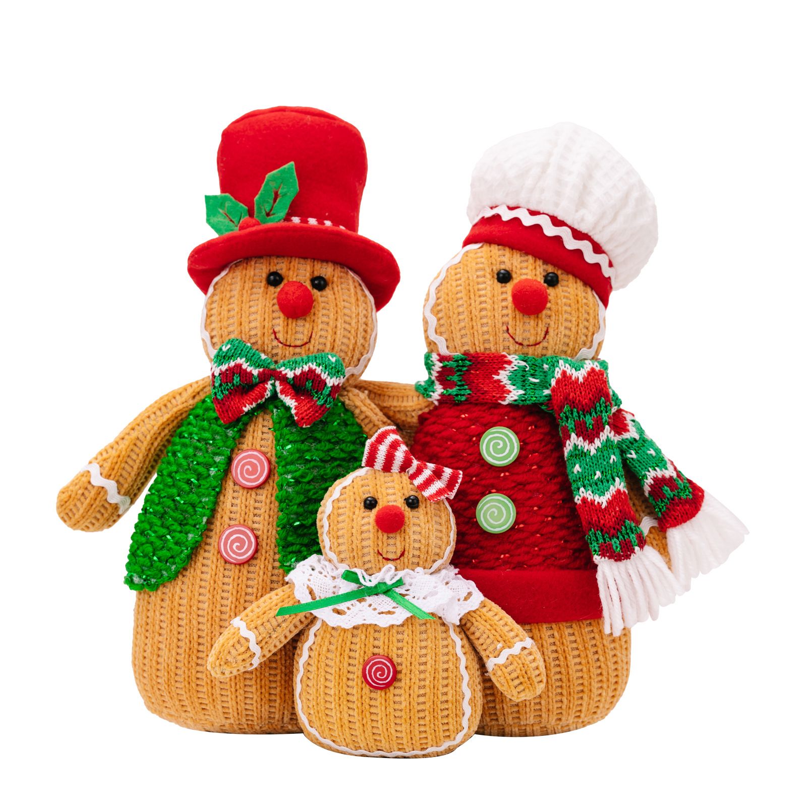 Christmas decorations Creative gingerbread Man Figure Display A family of three Gingerbread man window display doll gift  JBR