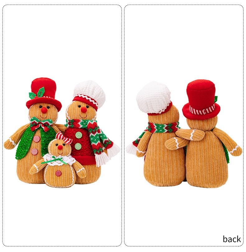 Christmas decorations Creative gingerbread Man Figure Display A family of three Gingerbread man window display doll gift  JBR