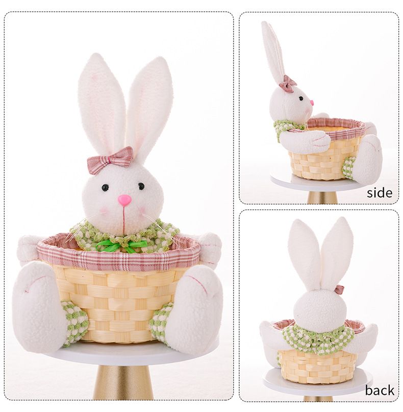 Easter decorations cartoon cute Easter bunny doll candy basket Egg storage basket A +B each  A+B