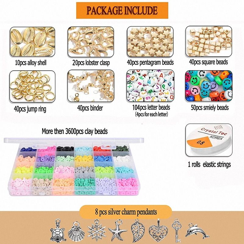 4000 clay beads 24 color flat polymer Hessian bead polymer polymer polymer polymer polymer polymer polymer polymer polymer bead jewelry accessories  RT-24011