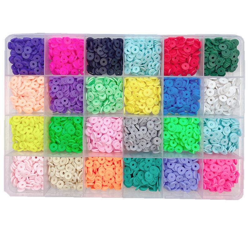 4000 clay beads 24 color flat polymer Hessian bead polymer polymer polymer polymer polymer polymer polymer polymer polymer bead jewelry accessories  RT-24011