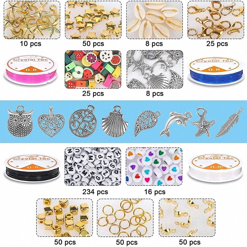 6mm polymer clay sheet polymer beads Clay beads set alphabet beads handmade bracelet diy jewelry accessories  RT-28007