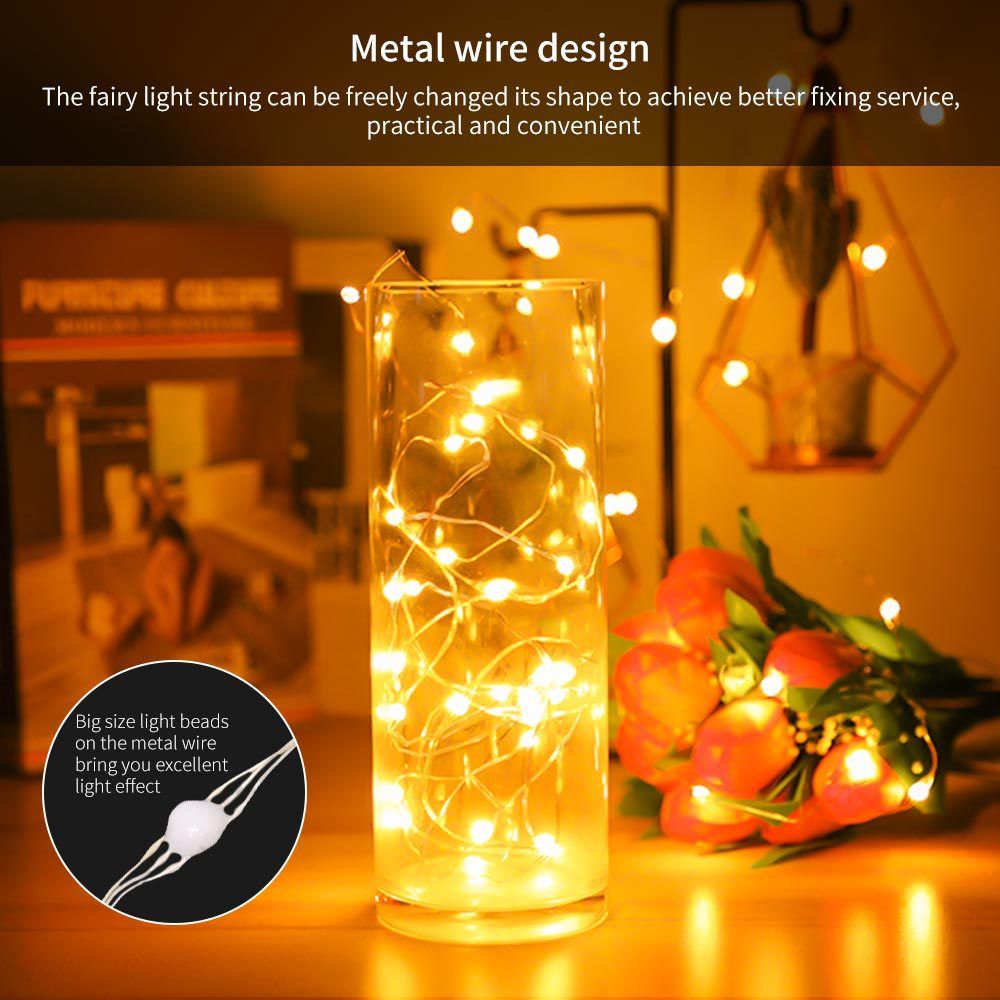 tuya smart rainbow lights Graffiti wifi smart light string Festive Christmas decoration copper wire 5V USB power 10 meters 100 lights bead string  RSH-WL038