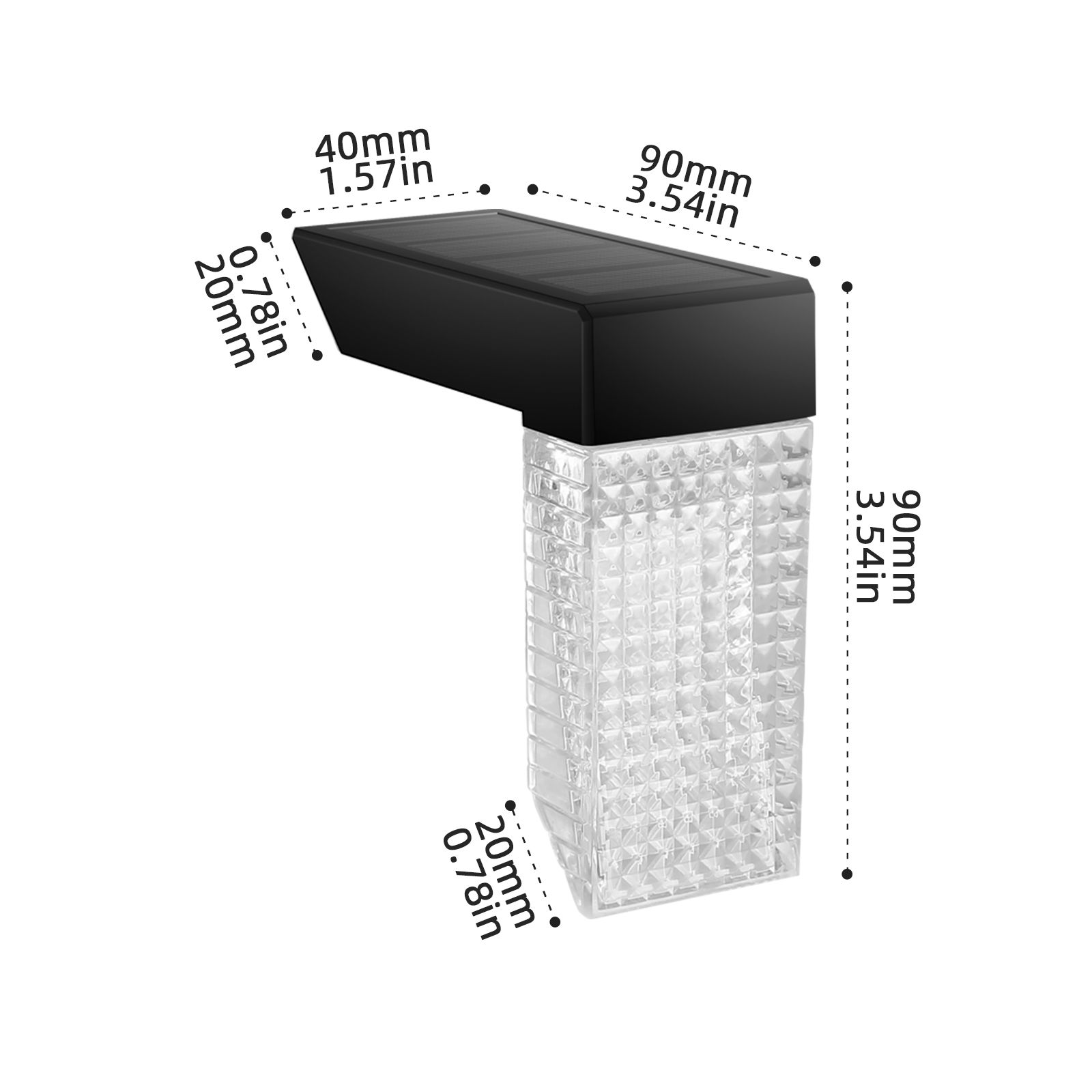 2 pcs/lot solar LED light right Angle stair light L light stair step light Outdoor garden decoration courtyard wall light Outdoor waterproof intelligent induction warm light + colorful RGB  DS801