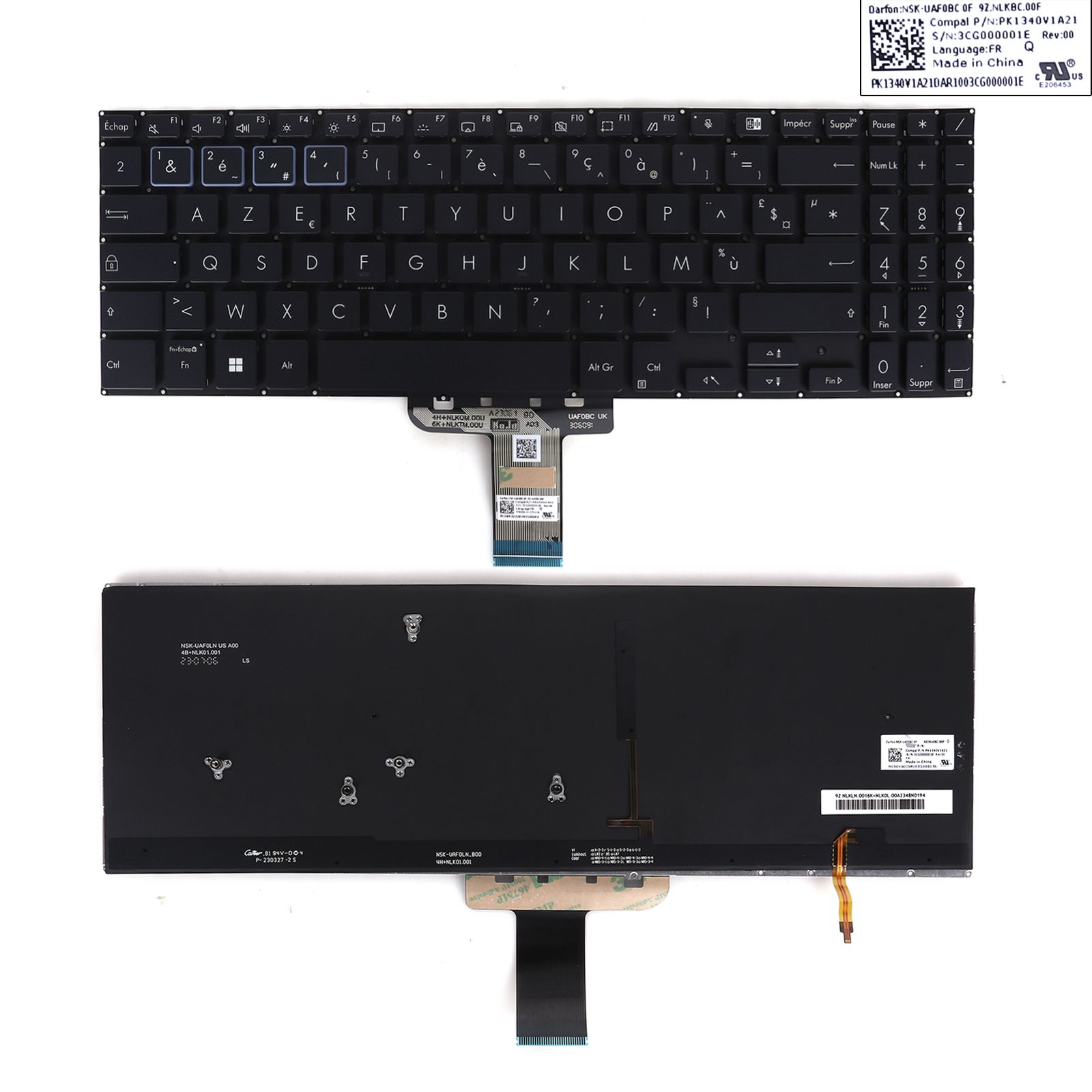ASUS ExpertBook B1500 B1508 P1550 PX555 BW150 BLACK（Backlit，Small Enter，Win8）  9Z.NLKBC.00F