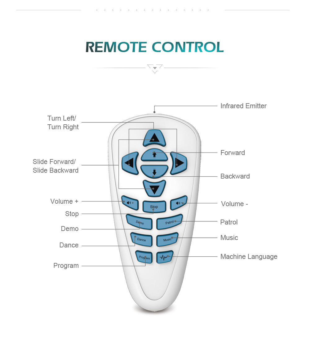 [Blue] Remote control intelligent programming robot educational children