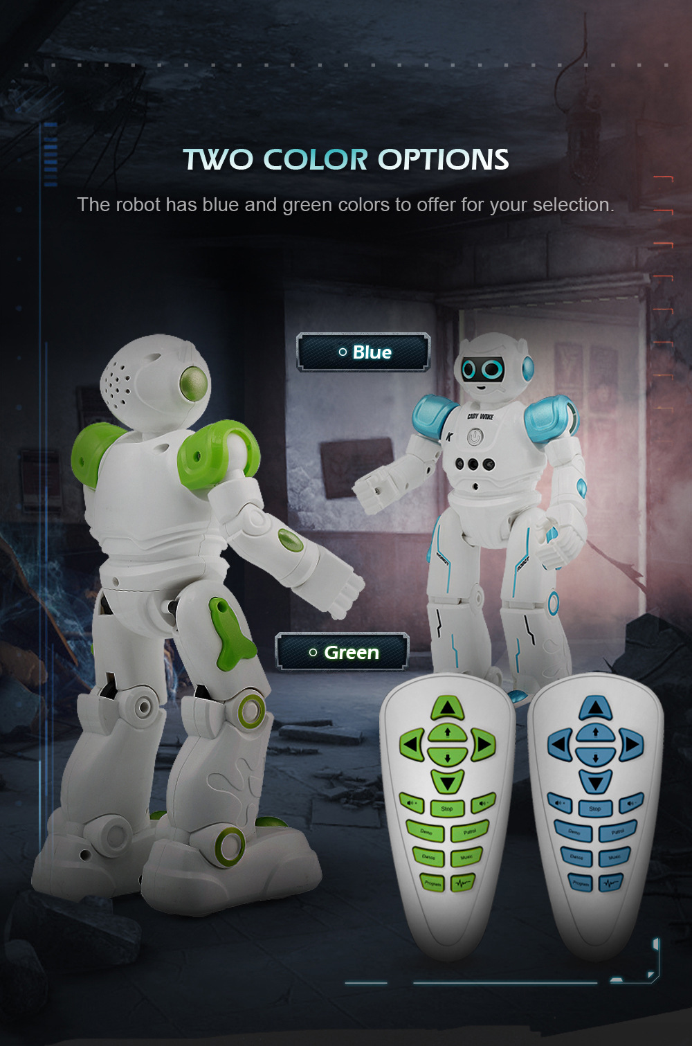 [Blue] Remote control intelligent programming robot educational children