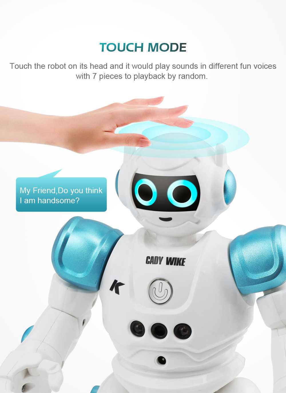 [Blue] Remote control intelligent programming robot educational children