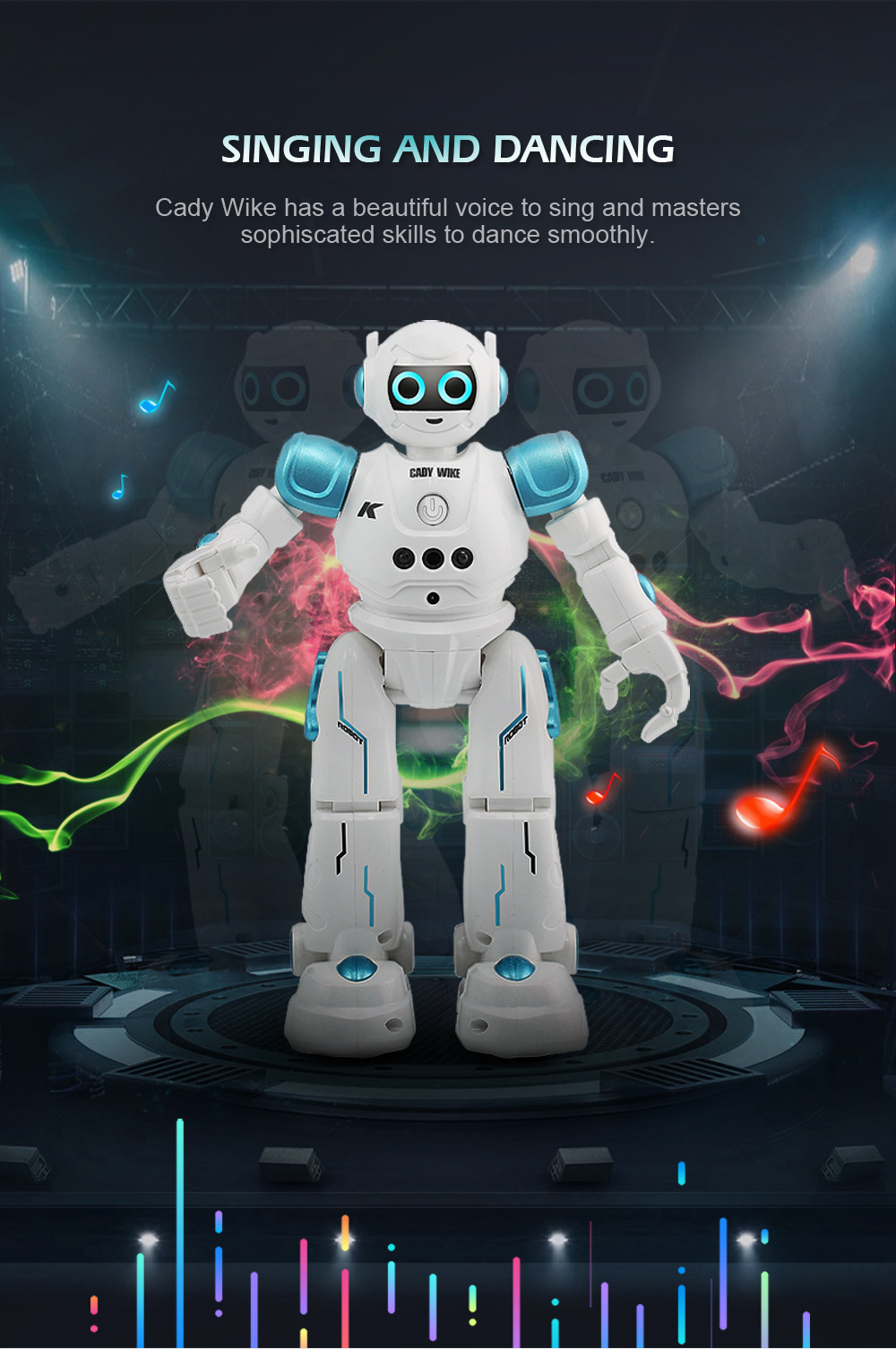 [Blue] Remote control intelligent programming robot educational children