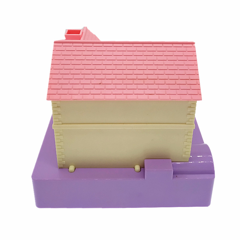 [Purple] Fun can love dog small house Piggy bank Children